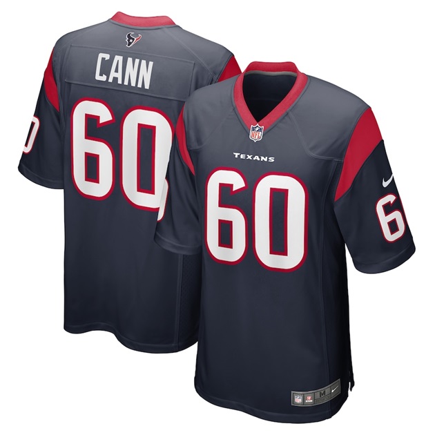 mens nike aj cann navy houston texans game player jersey